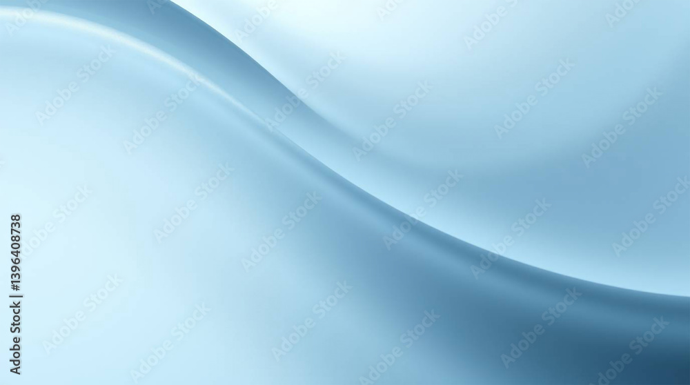 Naklejka premium Smooth blue satin silk with a flowing wave texture creates an elegant abstract fabric design