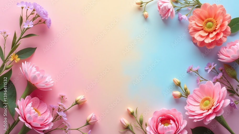 Naklejka premium Elegant LGBTQ+ pride greeting card on marble. Clean white card with rainbow text, luxury styling and modern shadow play.