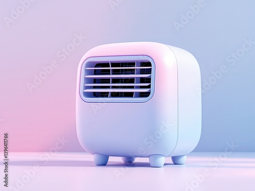 Cute Mini Portable Air Purifier or Cooler 3D Render
