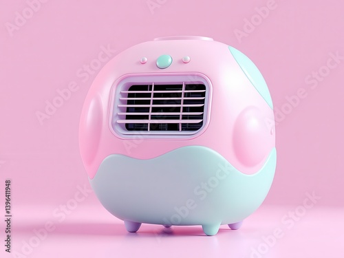 Cute Mini Portable Air Purifier or Cooler 3D Render