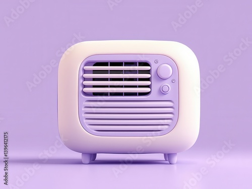 Cute Mini Portable Air Purifier or Cooler 3D Render