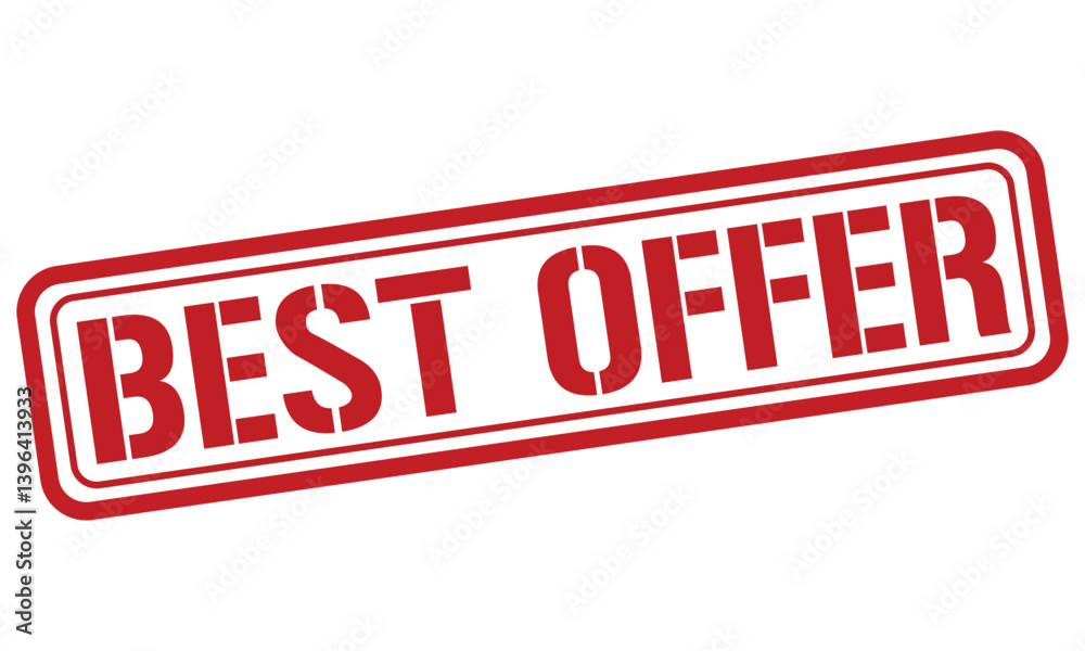 BEST OFFER red stamp text vector, rubber stamp BEST OFFER red stamp text vector, rubber stamp