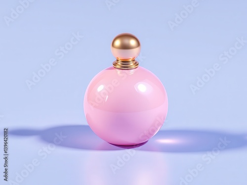  Spherical Perfume Bottle 3D Render