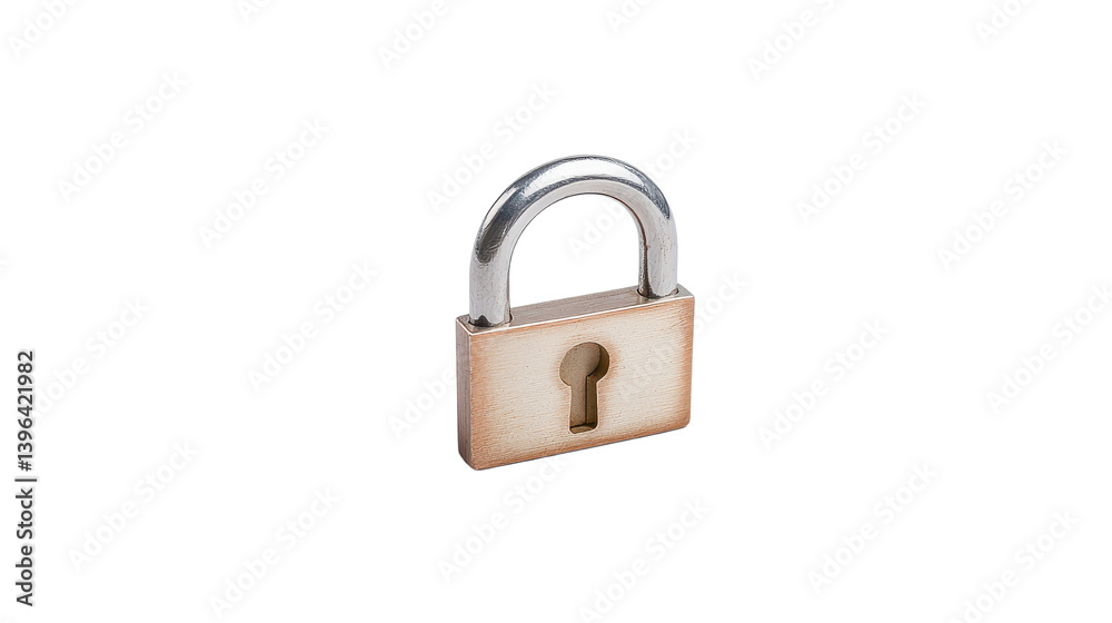 Simple Silver Padlock on a Dark Background with Keyhole Design Simple Silver Padlock on a Dark Background with Keyhole Design