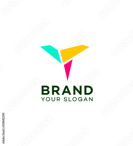 Free Download Abstract Colorful Geometric Brand Logo Design Template - GFXLoad