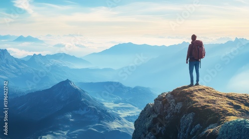 Man mountain view landscape