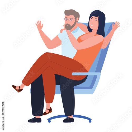Workplace harassment situation involving inappropriate conduct in an office environment