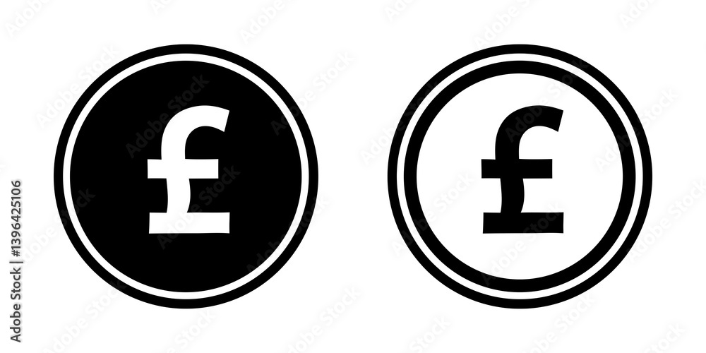 Pound Coin Payment icon set isolated on transparent background. Pound Coin Payment icon set isolated on transparent background.