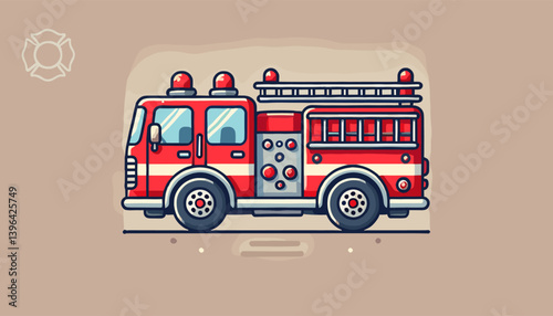 Vector illustration of an emergency vehicle.