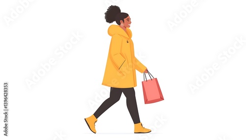 Woman Shopping Outdoors