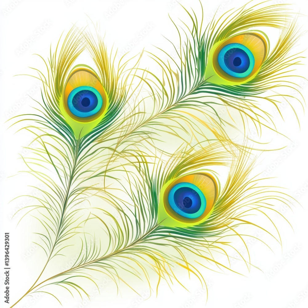 Obraz premium Peacock feathers art