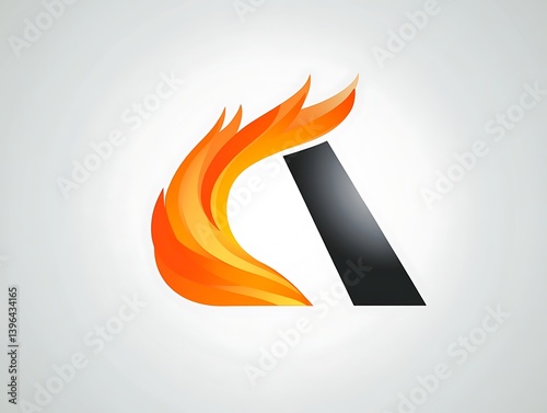 Fiery Letter A Logo Design