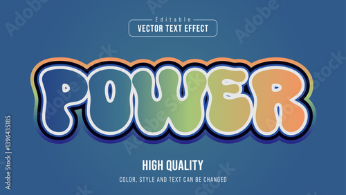 Bold Gradient Power Text Effect Design