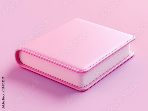 Minimalist Pastel Pink Hardcover Book 3D Render