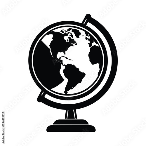 Globe image for geography class or teacher desk decoration