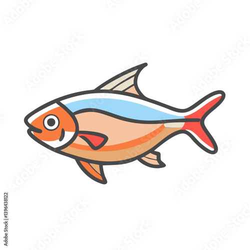 ember tetra fish icon, ember tetra fish vector illustration-simple illustration of ember tetra fish, perfect for ember tetra fish logos and icons