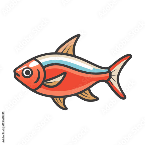 ember tetra fish icon, ember tetra fish vector illustration-simple illustration of ember tetra fish, perfect for ember tetra fish logos and icons
