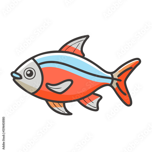 ember tetra fish icon, ember tetra fish vector illustration-simple illustration of ember tetra fish, perfect for ember tetra fish logos and icons