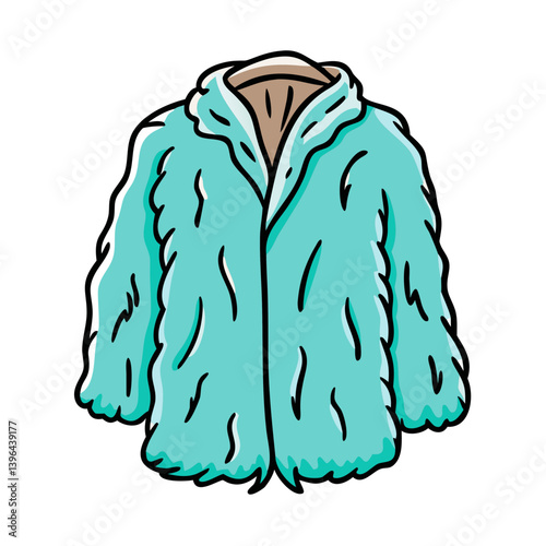 faux fur coat icon, faux fur coat vector illustration-simple illustration of faux fur coat, perfect for faux fur coat logos and icons