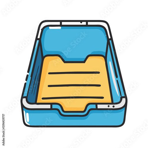 file tray icon, file tray vector illustration-simple illustration of file tray, perfect for file tray logos and icons