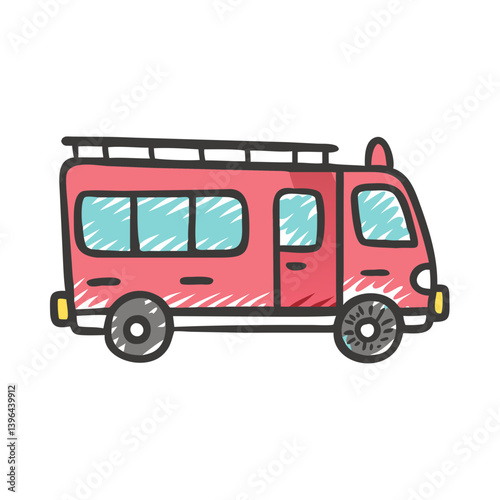 fire engine icon, fire engine vector illustration-simple illustration of fire engine, perfect for fire engine logos and icons