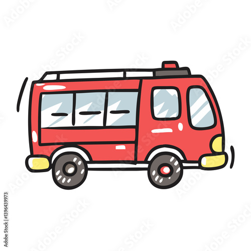 fire engine icon, fire engine vector illustration-simple illustration of fire engine, perfect for fire engine logos and icons
