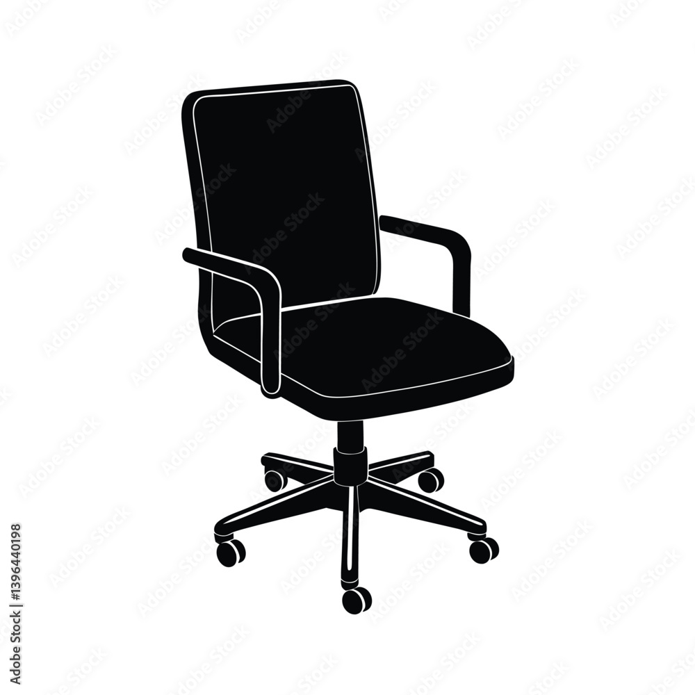 Rolling chair illustration for teacher desk or classroom furniture Rolling chair illustration for teacher desk or classroom furniture