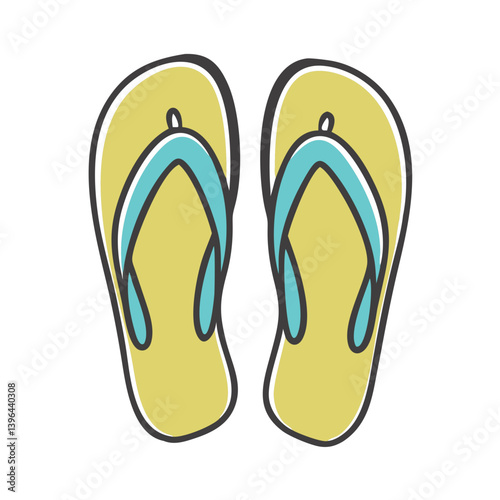 flip flops icon, flip flops vector illustration-simple illustration of flip flops, perfect for flip flops logos and icons