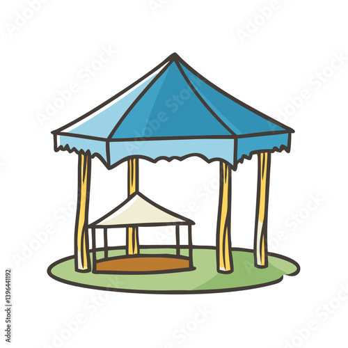 gazebo icon, gazebo vector illustration-simple illustration of gazebo, perfect for gazebo logos and icons