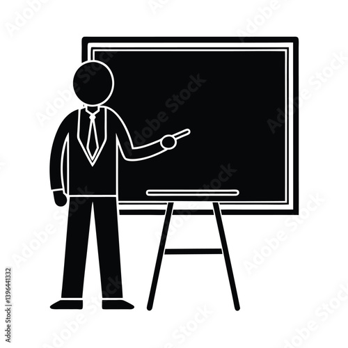 Whiteboard vector for classroom teaching or school lesson visuals