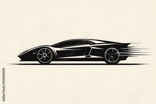 Sport Car Silhouette in Motion