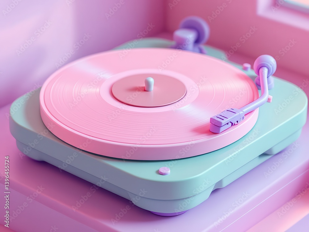 A vibrant 3D rendering of five pastel-colored vinyl records arranged artistically on a soft pink background. This playful design captures a retro vibe while maintaining a modern aesthetic. A vibrant 3D rendering of five pastel-colored vinyl records arranged artistically on a soft pink background. This playful design captures a retro vibe while maintaining a modern aesthetic.