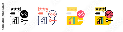 Sales Multi Style Icon Set Vector 