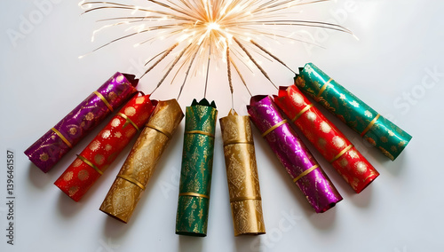 Colorful Crackers Exploding with Festive Cheer....