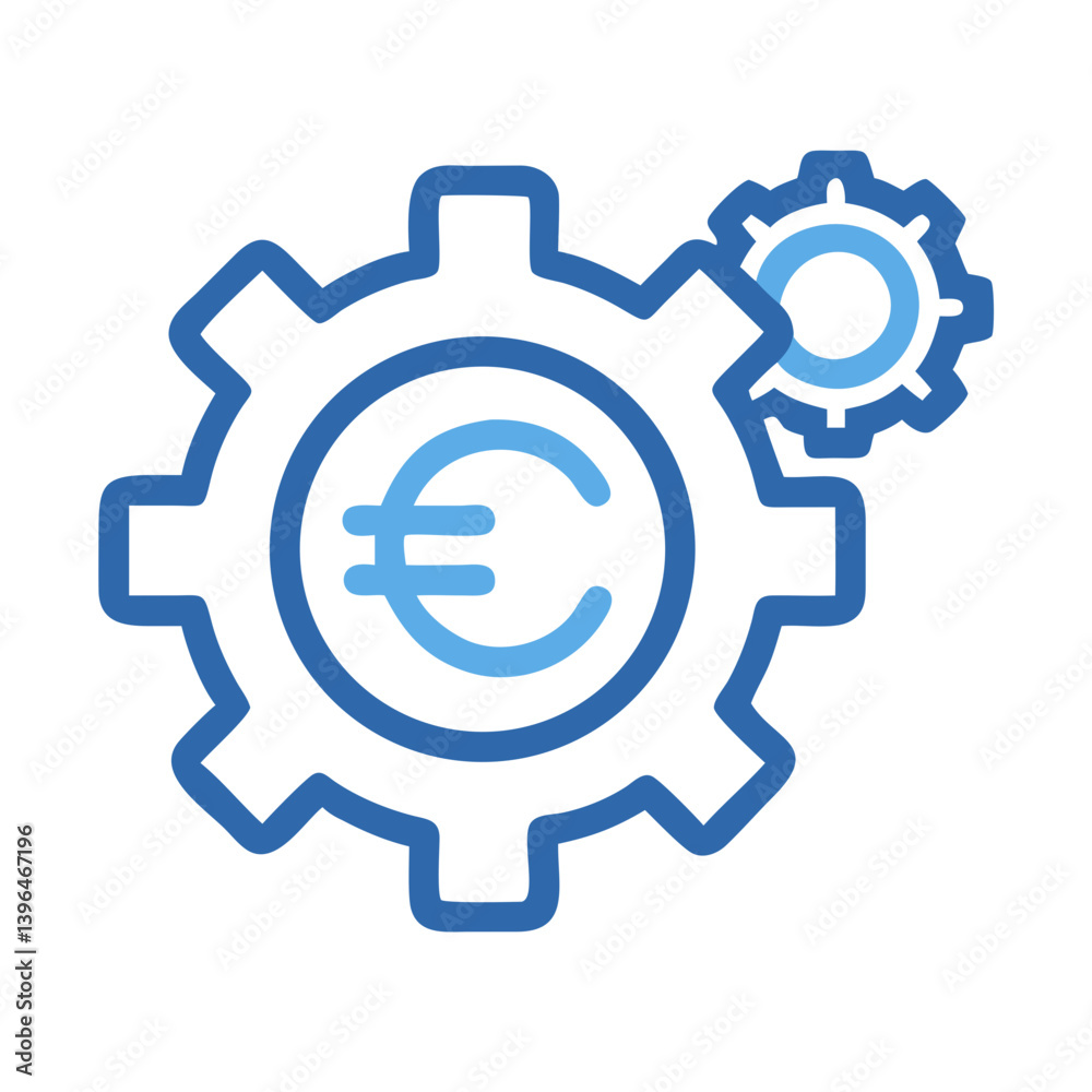 Euro Gear Economic Settings Icon Design Euro Gear Economic Settings Icon Design