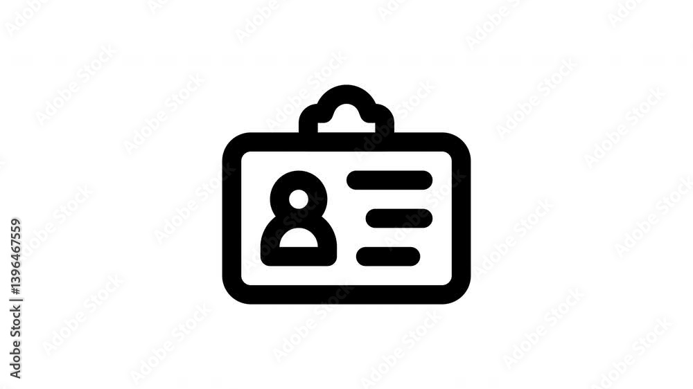 student card animated icon student card animated icon