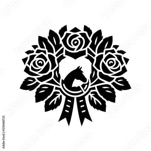 Rose Garland for Kentucky Derby icon with transparent background