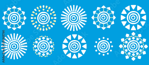 Bright colored flower pattern hand drawn lines simple elements Symbol, ethnic, traditional. Seamless pattern, background. For holiday cards, prints, gift wrap, home and textiles. Vector illustration.