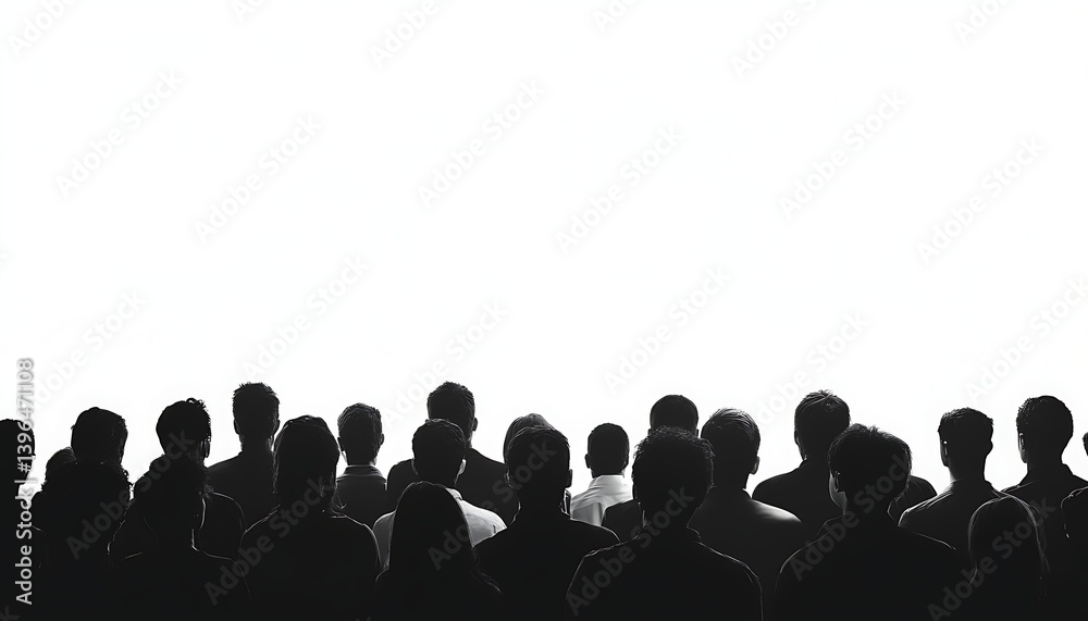 Naklejka premium Audience Silhouettes, Presentation