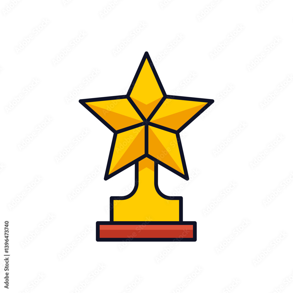 Star Trophy Vector Illustration for Achievement and Competition Designs. An award emblem vector perfect for sports events or recognition graphics. Star Trophy Vector Illustration for Achievement and Competition Designs. An award emblem vector perfect for sports events or recognition graphics.