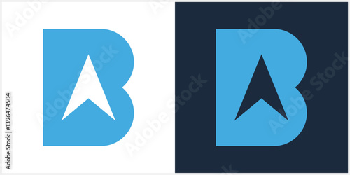 Free Download letter B and Arrow icon symbol vector - GFXLoad