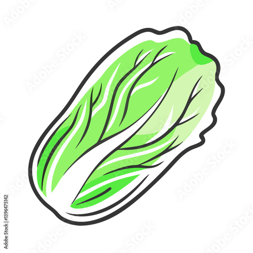 napa cabbage icon, napa cabbage vector illustration-simple illustration of napa cabbage, perfect for napa cabbage logos and icons