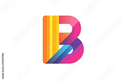 Colorful Initial Letter B Logo