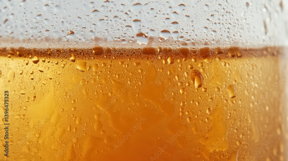 Close-Up of Cold Beer with Condensation Close-Up of Cold Beer with Condensation