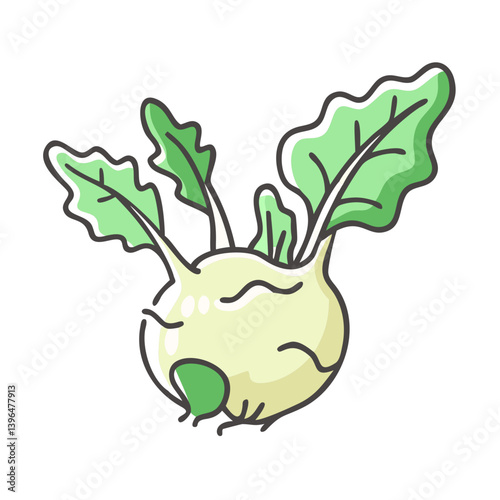 kohlrabi icon, kohlrabi vector illustration-simple illustration of kohlrabi, perfect for kohlrabi logos and icons