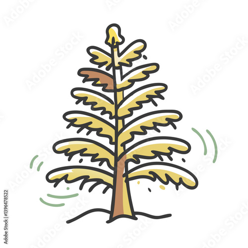 larch tree icon, larch tree vector illustration-simple illustration of larch tree, perfect for larch tree logos and icons