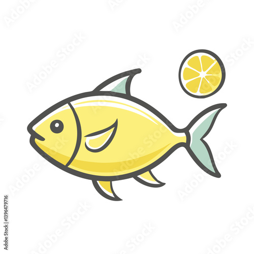 lemon tetra fish icon, lemon tetra fish vector illustration-simple illustration of lemon tetra fish, perfect for lemon tetra fish logos and icons