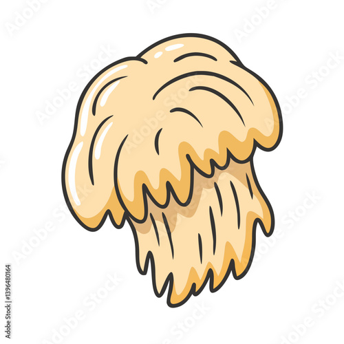 lion s mane mushroom icon, lion s mane mushroom vector illustration-simple illustration of lion s mane mushroom, perfect for lion s mane mushroom logos and icons
