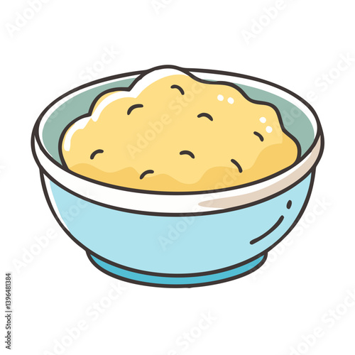 mashed potatoes icon, mashed potatoes vector illustration-simple illustration of mashed potatoes, perfect for mashed potatoes logos and icons