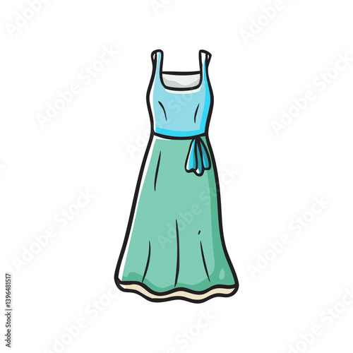 maxi dress icon, maxi dress vector illustration-simple illustration of maxi dress, perfect for maxi dress logos and icons